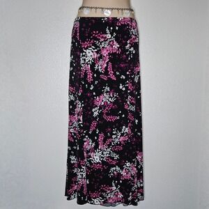 Briggs New York Floral Maxi Skirt A-Line Stretch